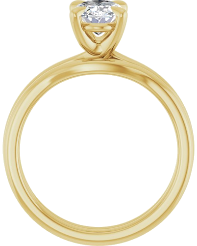 Sužadėtuvių Žiedas 14k yellow gold Oval 8mm x 6mm (7)