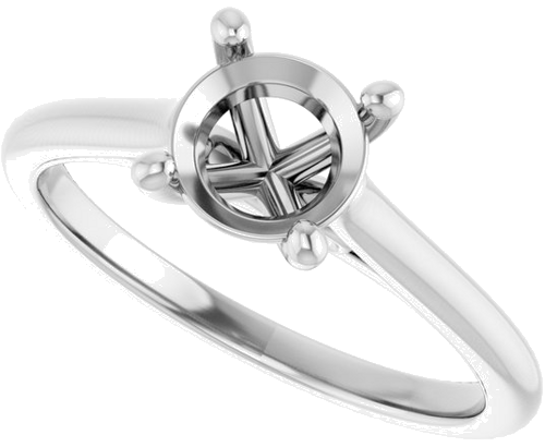 Sužadėtuvių Žiedas „Infinity-Inspired“ 950 Platinos Round 6.5mm (5)