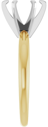 Sužadėtuvių Žiedas „Solitaire“ 14k yellow/white gold Round 8.2mm (4)