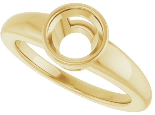 Sužadėtuvių Žiedas „Bezel-Set Solitaire“ 14k yellow gold Round 6.5mm (5)