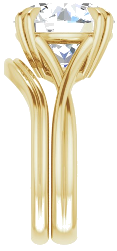 14K Yellow 12 mm Round Solitaire Engagement Ring Mounting (9)