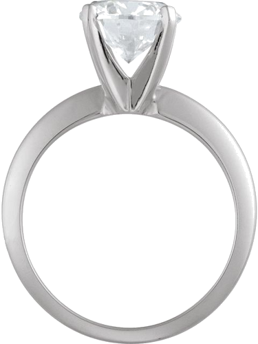 Sužadėtuvių Žiedas „Heavy Solitaire“ 585 Baltojo Aukso Round 4.2mm x 4.9mm (4)