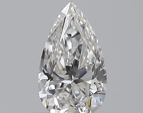 0.5 carat F-VVS2 Natūralus Pear Deimantas (1)