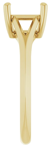 Sužadėtuvių Žiedas „Solitaire Split Shank“ 14k yellow gold Asscher 7mm (4)