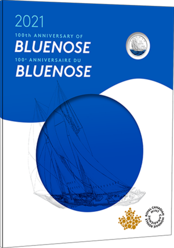 2021 Kanada Laivas Bluenose dolerio BU monetų rinkinys (1)
