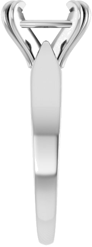 Sužadėtuvių Žiedas „Double Claw-Prong Solitaire“ 14k white gold Elongated Cushion 9mm x 7mm (4)