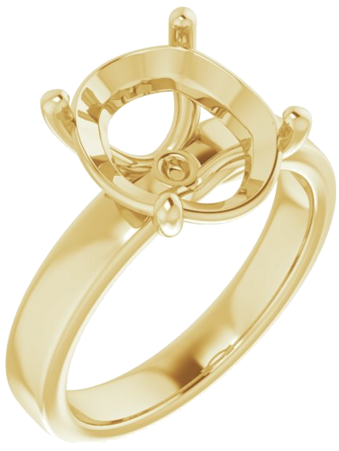 Sužadėtuvių Žiedas „Solitaire“ 10k yellow gold Oval 12mm x 10mm (1)