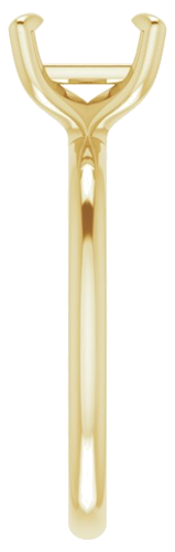 Sužadėtuvių Žiedas „Solitaire“ 585 Geltonojo Aukso Square 6.5mm (4)