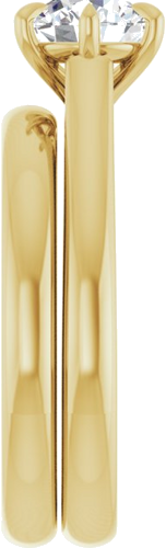 Sužadėtuvių Žiedas „Claw-Prong“ 14k yellow gold Round 6.5mm (9)