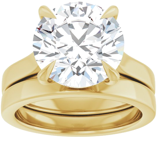 Sužadėtuvių Žiedas „Claw-Prong“ 14k yellow gold Round 11mm (8)