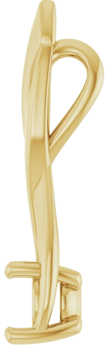 Pakabukas „Infinity-Inspired Solitaire“ 14k yellow gold Round 5.2mm (3)