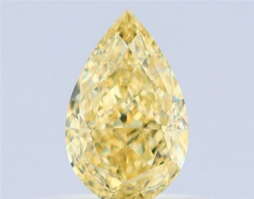 0.51 carat Fancy Yellow-VS1 Natūralus Pear Deimantas (1)