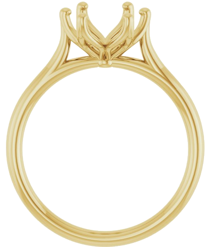 Sužadėtuvių Žiedas „Cathedral-Style Solitaire“ 14k yellow gold Oval 10mm x 8mm (2)