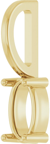 Pakabukas „Solitaire Charm“ 585 Geltonojo Aukso Oval 5mm x 3mm (2)