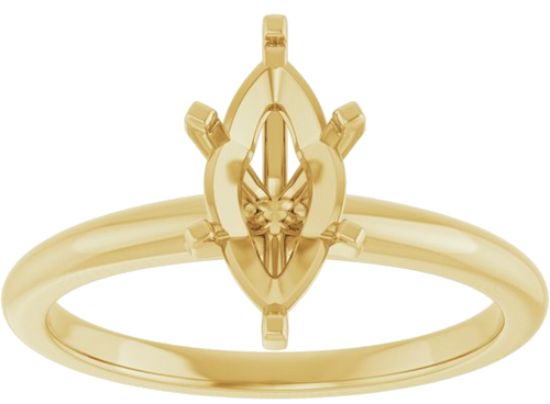Sužadėtuvių Žiedas 14k yellow gold Marquise 10mm x 5mm (3)