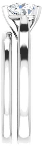Sužadėtuvių Žiedas „Solitaire“ 585 Baltojo Aukso Heart Shape 6mm (9)
