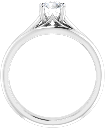 14K White 5.5 mm Round Solitaire Engagement Ring Mounting (7)