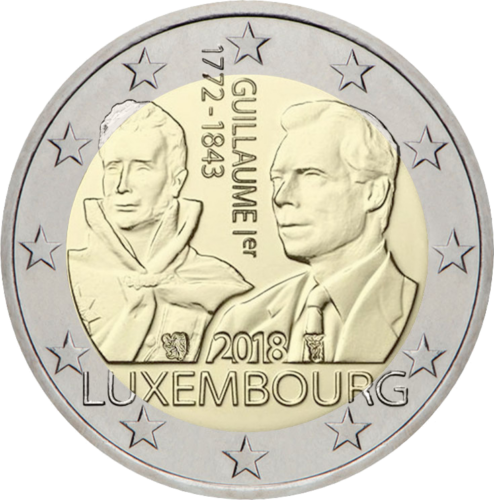 2018 Luksemburgas GILJA 2 Eiro Monēta (1)