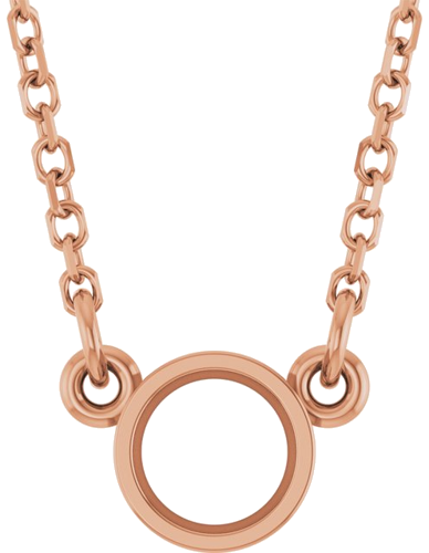 Pakabukas „Bezel-Set Solitaire Birthstone“ 585 Rožinis Aukso Round 4.1mm (1)