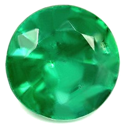 0.77 carat GREEN Round Smaragdas (1)