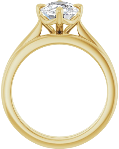 Sužadėtuvių Žiedas „Solitaire“ 14k yellow gold Elongated Cushion 9mm x 7mm (7)