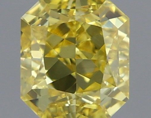 0.5 carat Fancy Vivid Yellow-SI1 Natūralus Radiant Deimantas (1)
