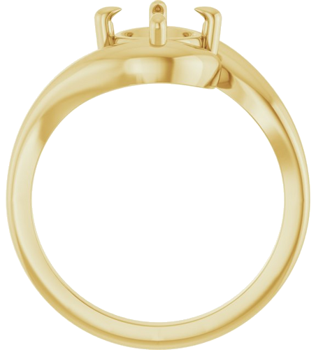 Sužadėtuvių Žiedas „Claw-Prong Solitaire Bypass“ 14k yellow gold Round 6.5mm (2)