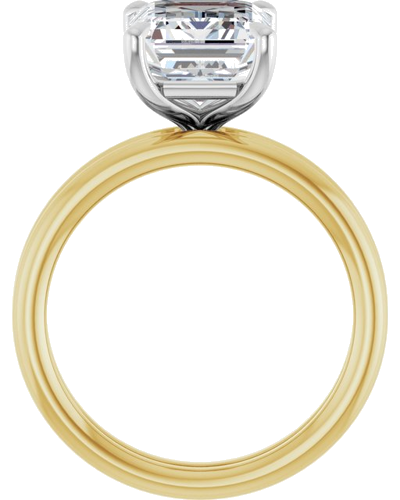 Sužadėtuvių Žiedas „Claw-Prong Solitaire“ 14k yellow/white gold Emerald 10mm x 8mm (7)