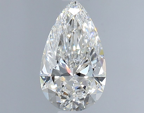 0.5 carat F-VVS2 Natūralus Pear Deimantas (1)
