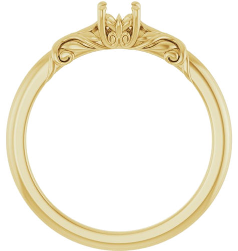 Sužadėtuvių Žiedas „Solitaire“ 14k yellow gold Round 4.1mm (2)