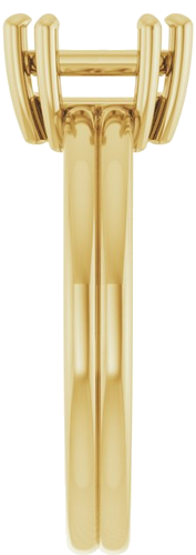 Sužadėtuvių Žiedas „Solitaire“ 14k yellow gold Asscher 7mm (4)