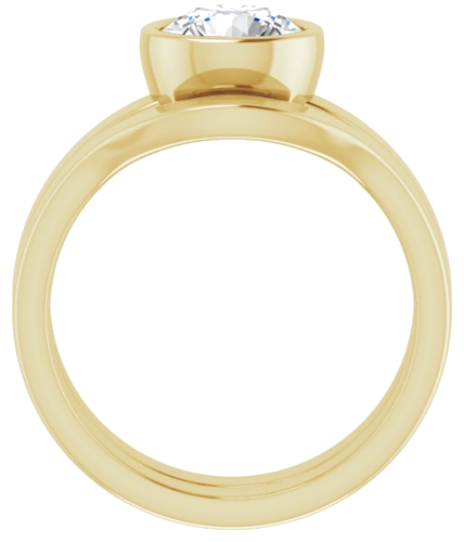 Sužadėtuvių Žiedas „Bezel-Set Solitaire“ 18k yellow gold Round 7mm (7)
