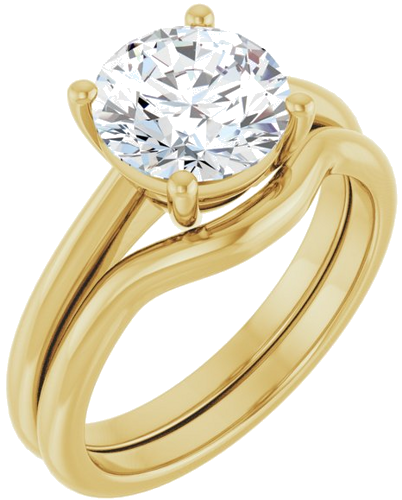 Sužadėtuvių Žiedas „Solitaire“ 18k yellow gold Round 8.2mm (6)