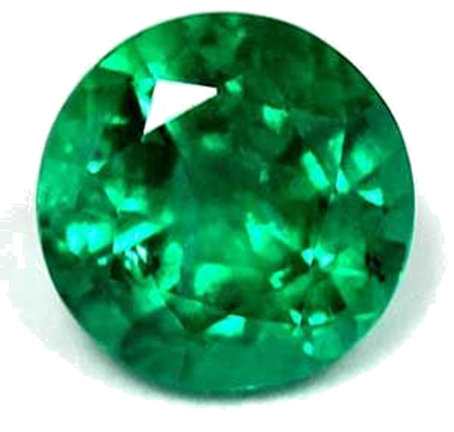0.65 carat GREEN Round Smaragdas (1)