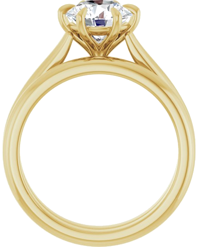 Sužadėtuvių Žiedas „Claw-Prong“ 14k yellow gold Round 7.4mm (7)