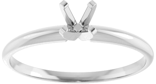 Sužadėtuvių Žiedas „Solitaire“ 585 Baltojo Aukso Round 4.1mm (3)