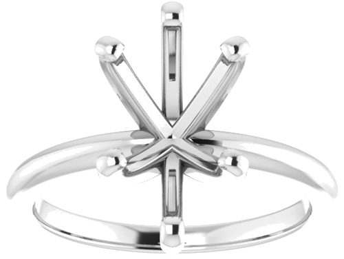 14K White  12x8 mm Pear Solitaire Engagement Ring Mounting (3)