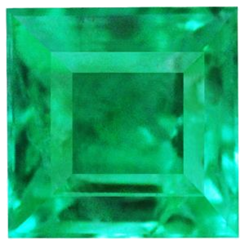 0.56 carat GREEN Square Smaragdas (1)