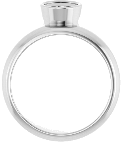 14K White 8 x 6 mm Oval Solitaire Engagement Ring Mounting (2)