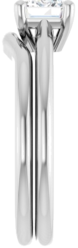 Sužadėtuvių Žiedas „Solitaire“ 585 Baltojo Aukso Emerald 7mm x 5mm (9)