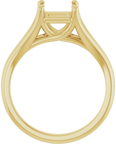 Sužadėtuvių Žiedas „Solitaire“ 14k yellow gold Asscher 7mm (2)