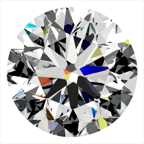 0.5 carat G-VS1 Very Good cut Natūralus Round Deimantas (1)