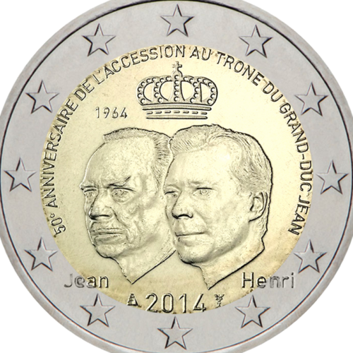 2014 Liuksemburgas Didysis Hercogas Jean 2 eurų moneta (2)