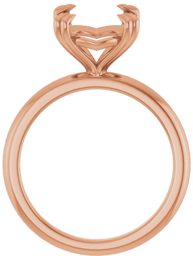 Sužadėtuvių Žiedas „Double Claw-Prong“ 14k rose gold Oval 12mm x 10mm (2)