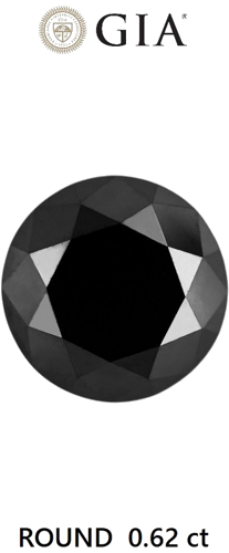 0.62 carat Fancy Black-VVS2 Excellent cut Natūralus Round Deimantas (1)