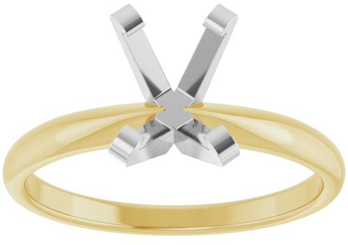 Sužadėtuvių Žiedas „Solitaire“ 14k yellow/white gold Emerald 7.5mm x 5.5mm (3)
