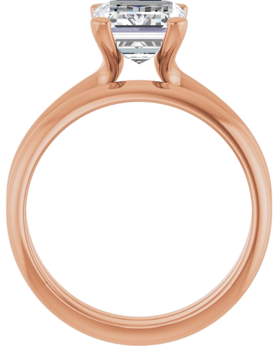 Sužadėtuvių Žiedas „Solitaire“ 14k rose gold Emerald 9mm x 7mm (7)