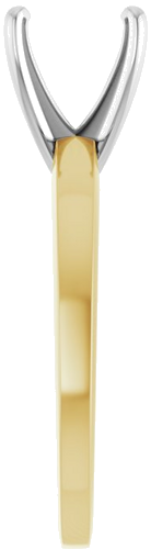 14K Yellow   White 7.8-8.6 mm Round 4-Prong Solitaire Ring Mounting (4)