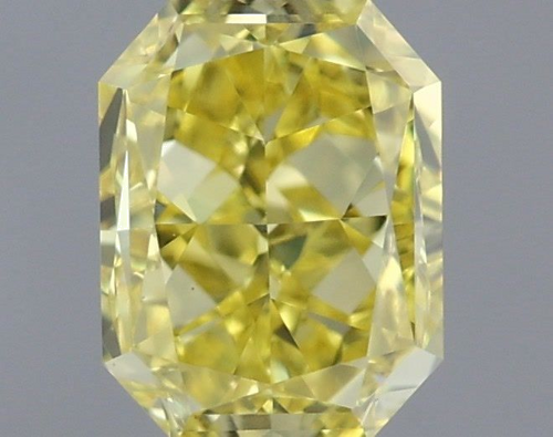 0.61 carat Fancy Vivid Yellow-VS1 Natūralus Radiant Deimantas (1)