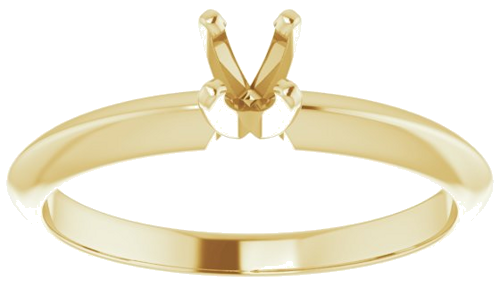 Sužadėtuvių Žiedas „Lightweight Solitaire“ 14k yellow gold Round 3.5mm x 3.9mm (3)